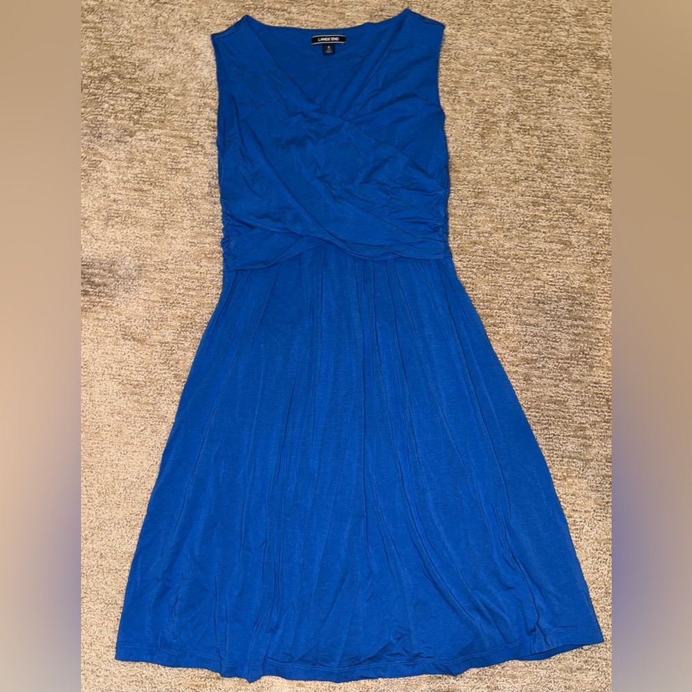 Lands’ End Elegant Blue Women's Dress